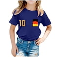 thumbnail image 1 of LUOGENLI Tops for Girls 10-12 Cropped 2024 Children's European Cup Fashion Team Printed Short Sleeve Round Neck Top T Shirt0 T Shirts for Girls 12-14 Tank Tops for Girls 12-14 Cute 6-7 Years, 1 of 4