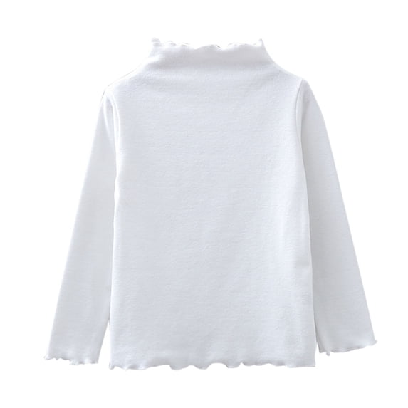 LUOGENLI Tops for Girls 10-12 Toddler Kids Girls Long Sleeve Basic Inside T Shirt Casual Tees Shirt Tops Solid Cloths Tops for Girls 8-9 Summer Tops for Girls 12-14 6-7 Years