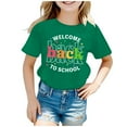 thumbnail image 1 of LUOGENLI Tops for Girls 14-16 Children's School Season Printed Short Sleeved Round Neck T Shirt Girls Summer Tops Size 6-7 Shirts for Girls Green 8-9 Years, 1 of 4