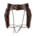 thumbnail image 1 of LUOGENLI Vintage Wild Holster Belt, Adjustable Leather Waist Strap Cowboy Halloween Party Outfit Prop Brown One Size, 1 of 4