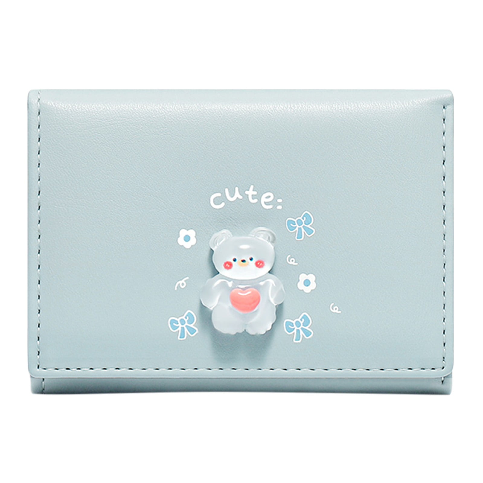 LUOGENLI Wallet Purse for Men Manufacturer Cartoon Rabbit Printingshort Cartoon Fruit Button Cute Mini Clip Girl Wallet Purse Bag Mens Wallet with Chain Attached Mens Wallets Leather Long Blue Walmart...