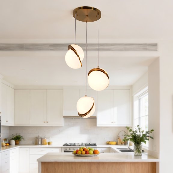 LUOLAX 11.81-inch Three-Headed Bean-Shaped Hollow-Out Hallway Pendant Light, Bean-Shaped Hollow-Out Three-Head Pendant Light, Suitable for Hallways, Living Rooms, and Dining Rooms.