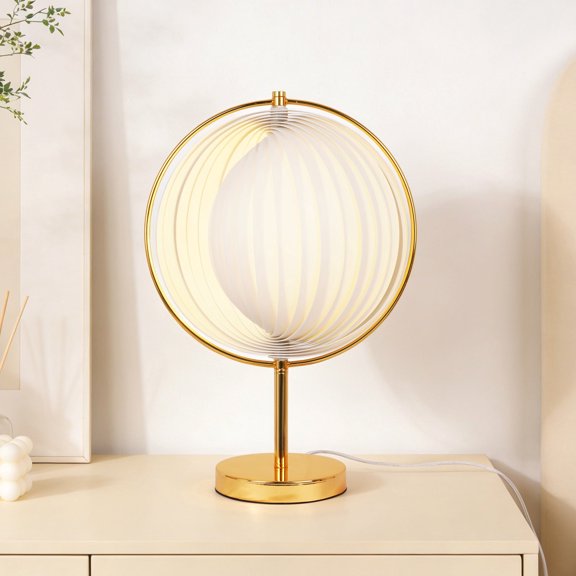 LUOLAX 12-Inch Modern Creative Deformable Acrylic Table Lamp, Creative Deformable Acrylic Table Lamp, Acrylic Deformable Shape Table Lamp, Desk Bedroom Bedside Decorative Table Lamp