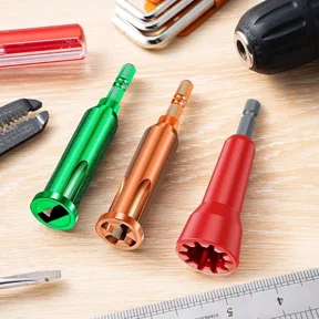 LUOLAX 3Pcs Wire Stripper Twister Cable Stripping Wire Cap Twisting Tool w/ 1/4" Chuck
