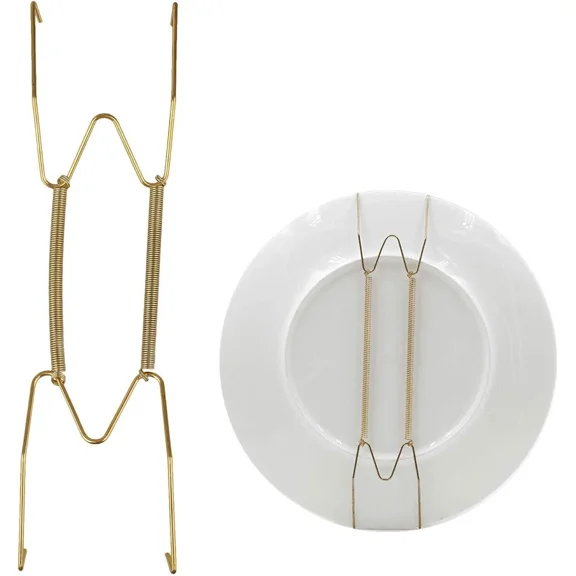 LUOLAX Dish Display Plate Hangers 10PCS Wall Plate Spring Hook Holder Hanging Wire