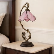 LUOLAX Flower-shaped table lamp, 9-inch retro style, suitable for bedroom, bedside, living room side table, and warm lighting.