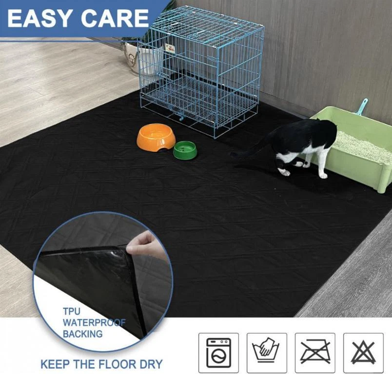 LUOLAX Washable Pee Pads for Large Dogs Reusable Whelping Mat Pet Training 72"x72"