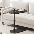 thumbnail image 1 of LUOLUO C- Shaped Side Table, 360° Rotating Adjustable Height Couch Side Tables for Sofa/Bed/Bathtub(Black), 1 of 11