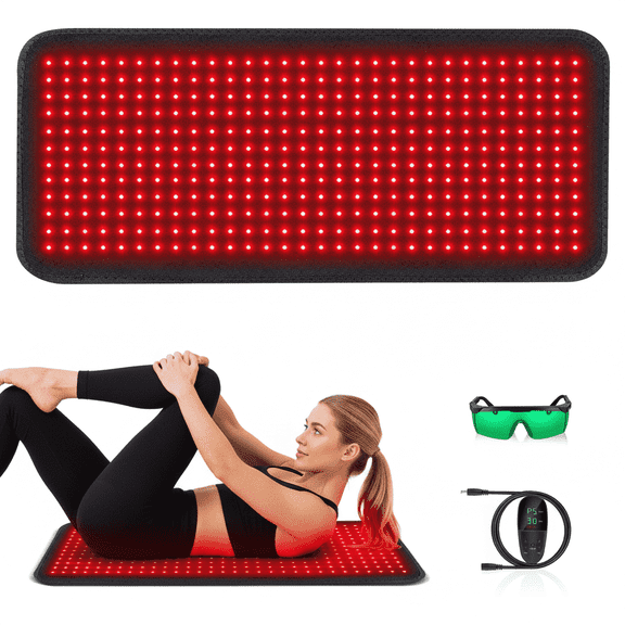 LUOLUO Red Light Therapy Pad for Women &Men, Infrared LED Full Body Mat for Muscle Pain Relief with Timer.(US Standard)