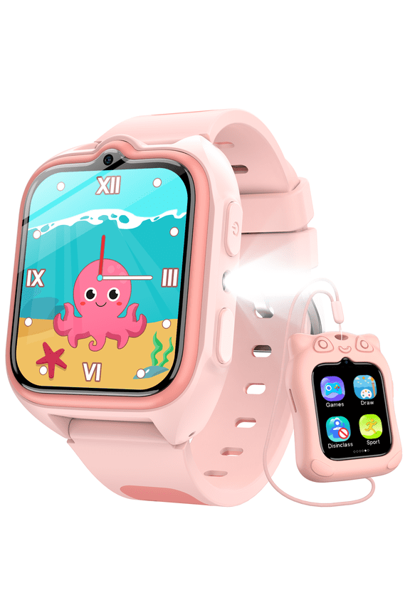 Smart Watch for Kids,1.75" Fitness Tracker kids Step Counter Watch with photograph/Video/Music/Alarm Clock/Flashlight/IP68 Waterproof/Puzzle Games for Girls Boys