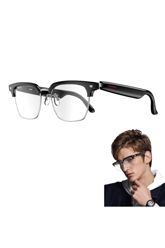 Bluetooth Smart Glasses with Open Ear Audio, Touch Control & UV Protection, 5.0 Stereo Headphones for Outdoor Running Cycling Driving