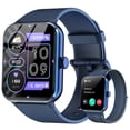 thumbnail image 1 of LUOMATE Smart Watch for Men Women, 1.85" Touch Screen with Bluetooth Calling, 100+ Sport Modes, IP70 Waterproof, Pedometer, Compatible with Android iOS (Blue), 1 of 1