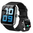 thumbnail image 1 of LUOMATE Smart Watch for Men Women, 1.85" Touch Screen with Bluetooth Calling, 100+ Sport Modes, IP68 Waterproof, Pedometer, Compatible with Android iOS (Black), 1 of 1