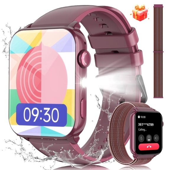 LUOMATE Smart Watch for Women, Bluetooth Calling, 1.91" HD Touchscreen Fitness Tracker, 100+ Sport Modes, IP68 Waterproof, Activity Tracker, Message Notifications for Android iPhone (Purple)