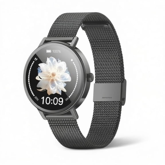 LUOMATE Smart Watch for Women Men, 1.85" Touchscreen with Bluetooth Calling, 100+ Sports Modes, IP68 Waterproof, Message Notifications, Includes 2 Bands, Compatible with iPhone & Android (Black)
