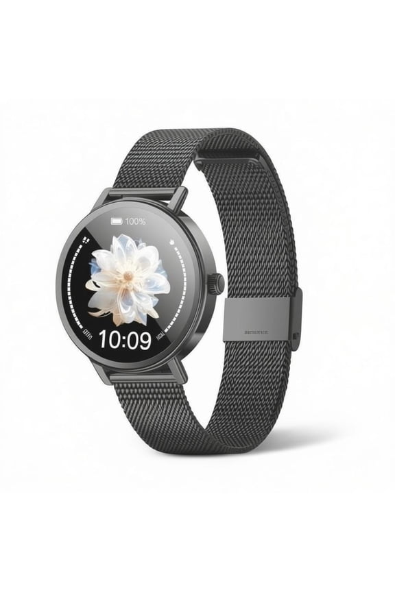 Smart Watch for Women Men, 1.85" Touchscreen with Bluetooth Calling, 100+ Sports Modes, IP68 Waterproof, Message Notifications, Includes 2 Bands, Compatible with iPhone & Android (Black)