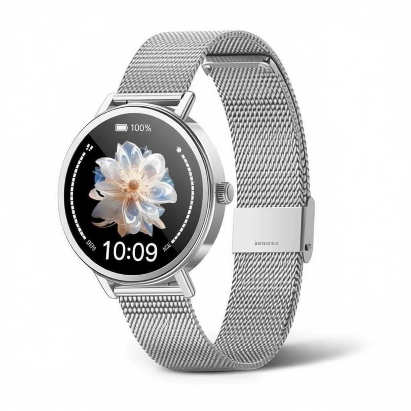 LUOMATE Smart Watch for Women Men, 1.85" Touchscreen with Bluetooth Calling, 100+ Sports Modes, IP68 Waterproof, Message Notifications, Includes 2 Bands, Compatible with iPhone & Android (Sliver)