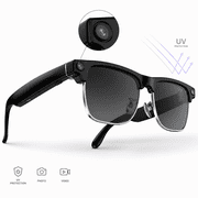 LUOMATE AI Smart Glasses with Camera for Men Women, Bluetooth Smart Sunglasses, Polarized Sunglass Lenses, HD Video, Calling, Translation, 16Gb Memory