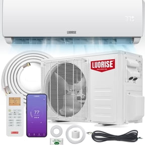 LUORISE 11500 BTU WiFi Mini Split AC/Heating System, Ductless Air Conditioner, 17 SEER2 115V Inverter Wall AC Unit, Cools Up to 550 Sq.Ft, Pre-Charged Heat Pump & 16.4ft Installation Kit