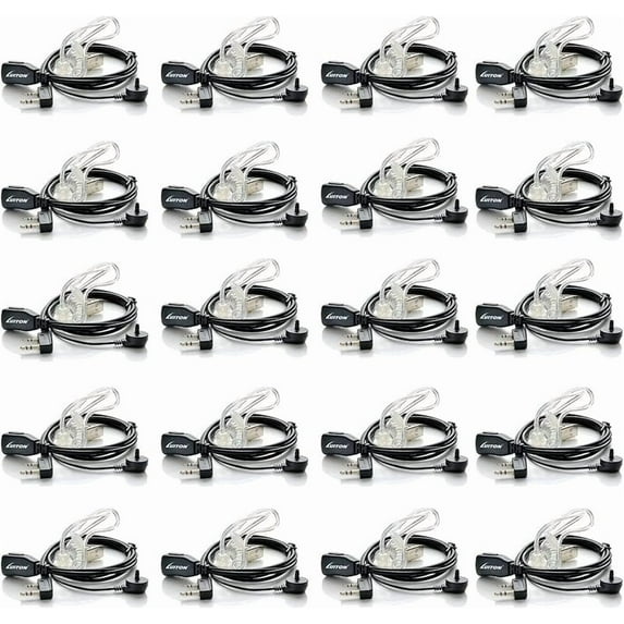 LUOTWO Walkie Talkie Earpiece with Mic for BaoFeng Radio Retevis Headset for Baofeng UV-5R BF-888S Arcshell Retevis H-777 RT21 RT22 Kenwood 2 Way Radio (10 Pack)