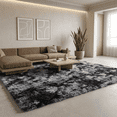 thumbnail image 1 of LUOVEN 9*12 Soft Fluffy Shaggy Area Rug, Indoor Plush Carpet for Living Room Bedroom Nursery, Tie-Dye Dark Gray, 1 of 6