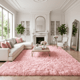 thumbnail image 1 of LUOVEN Fluffy Soft Shag Area Rug, 9*12 Modern Indoor Carpet for Bedroom Living Room Kids Room, Pink, 1 of 8