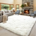 thumbnail image 1 of LUOVEN Soft Fluffy Shag Area Rug, 9*12 Indoor Plush Carpet for Living Room Bedroom Home Decor, White, 1 of 7
