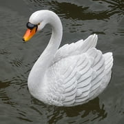 LUOzoyuans Modern White Resin Garden Swan Ornament