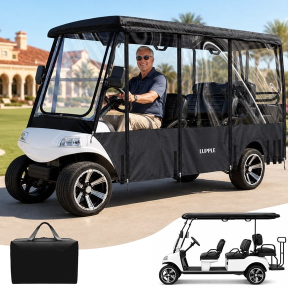LUPPLE Golf Cart Enclosure Compatible with Evolution Carrier 6 Plus/Forester 6 Plus