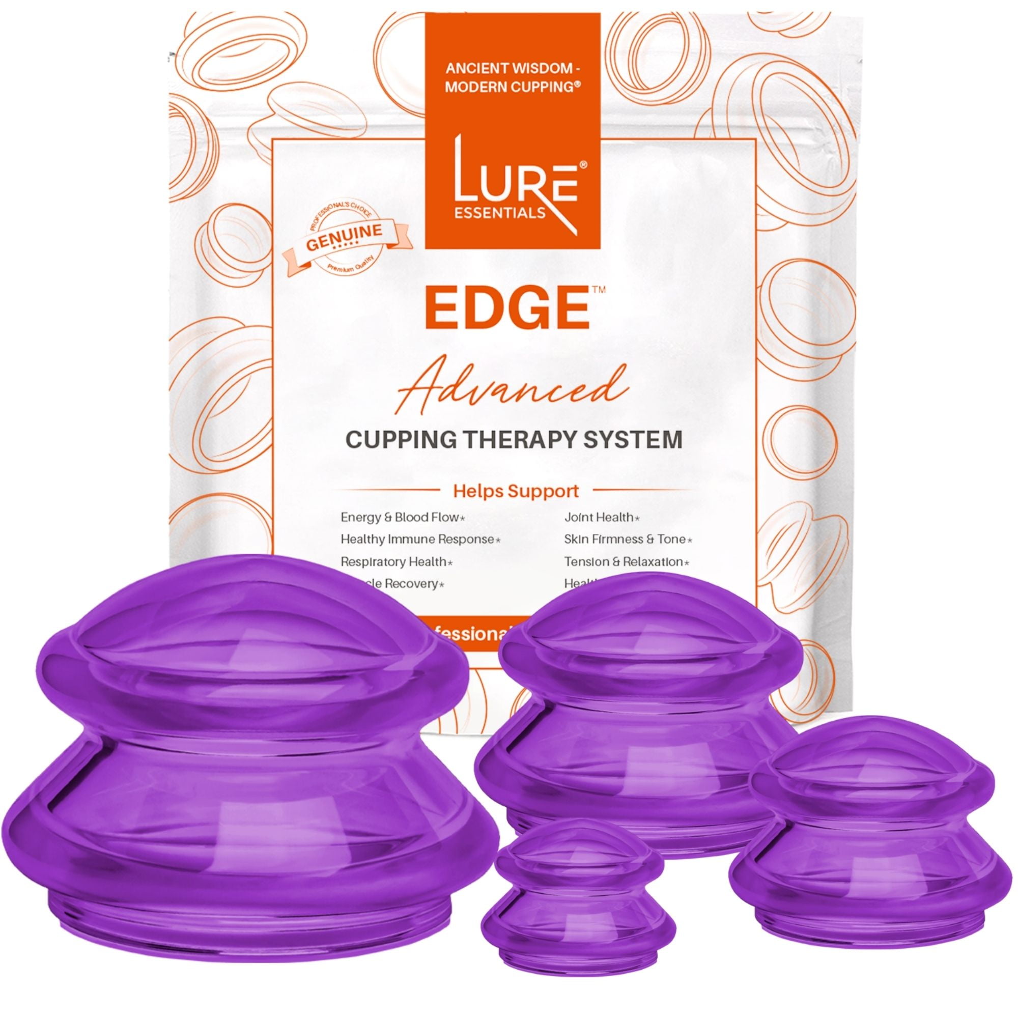 LURE Essentials Edge Cupping Set – Ultra Purple Silicone Cupping