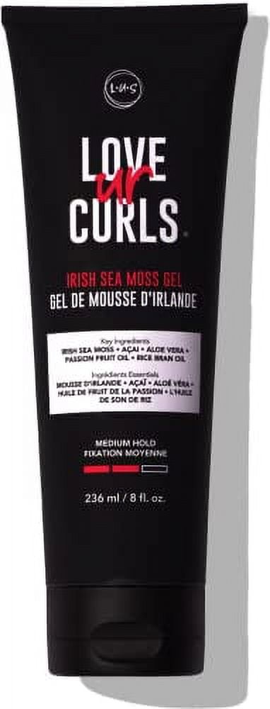LUS (Love Ur Self) Irish Sea Moss Curl-Activating, Medium-Hold Styling Gel for Hydrated, Defined Curls, Waves & Coils- Vegan, Cruelty-Free 8.5 oz