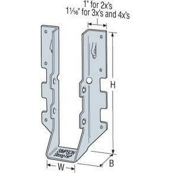 Simpson Strong-Tie LUS Double Shear Joist Hanger - Galvanized - Nails Included