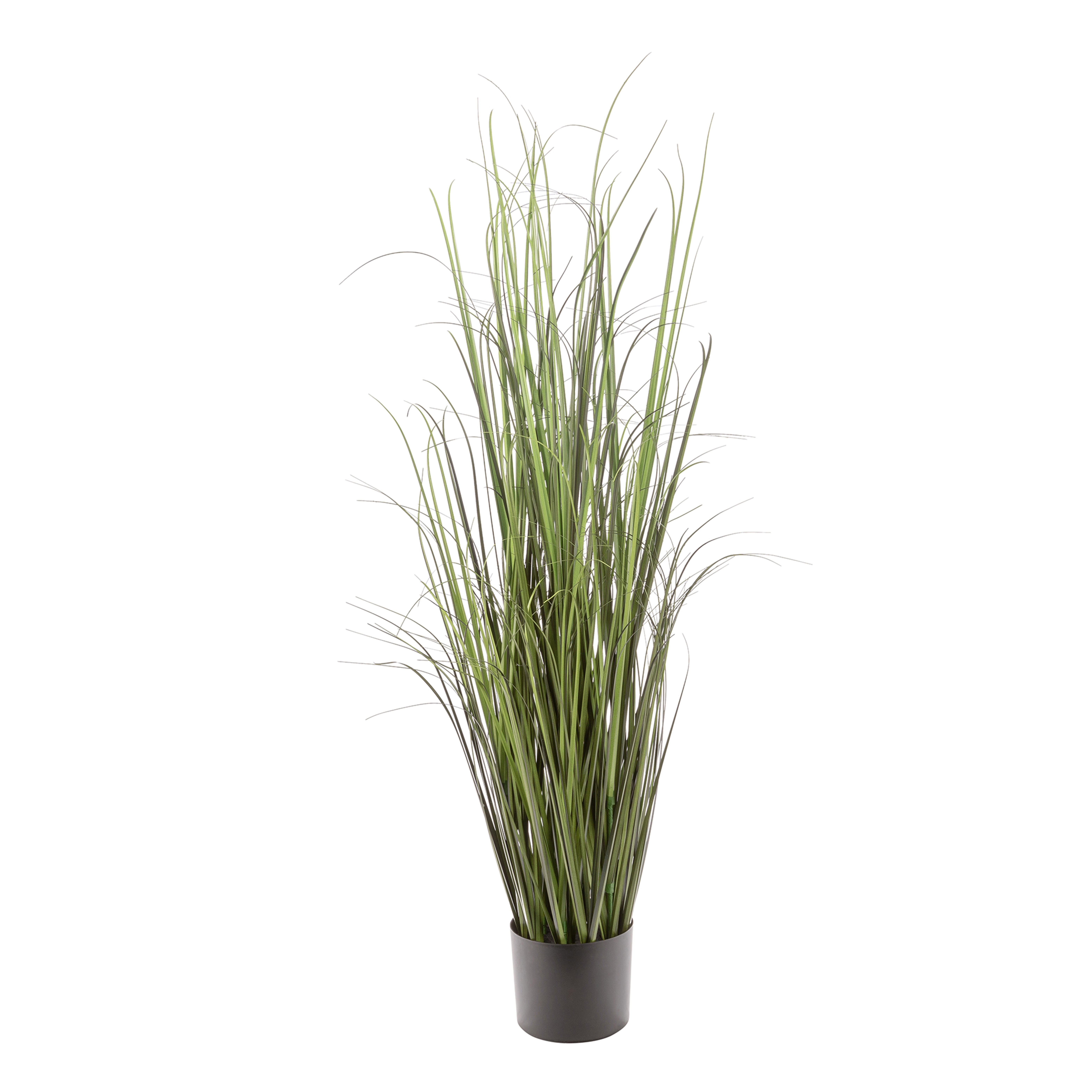 Lush Estate Artificial Black Grass Plant, 47", Lifelike UV Resistant Indoor Decor
