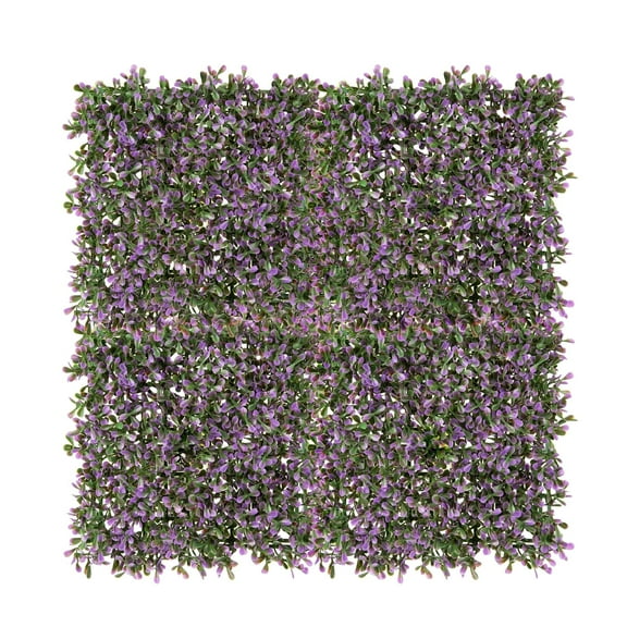 Lush Estate Lavender Hedge Wall Panels, 20" x 20", Pack of 12, High Density Green Wall Decor