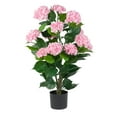 thumbnail image 1 of Lush Estate Lifelike Artificial Hydrangea Tree, 37" UV Resistant Indoor/Outdoor, Pink, 1 of 6