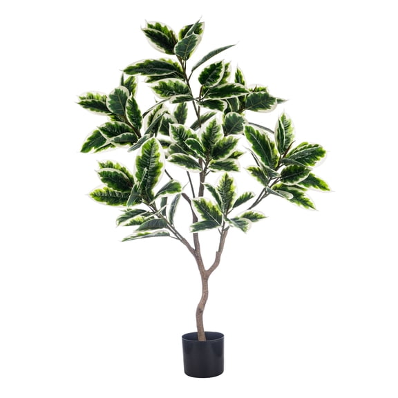 Lush Estate Artificial Weeping Fig Plant, 47", Lifelike UV Resistant Indoor/Outdoor