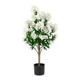 thumbnail image 1 of Lush Estate Lifelike Artificial Crape Myrtle Tree, 36" UV Resistant Indoor/Outdoor, White, 1 of 7