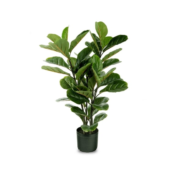 Lush Estate Artificial Fiddle Leaf Tree, 35", Lifelike UV Resistant Indoor/Outdoor
