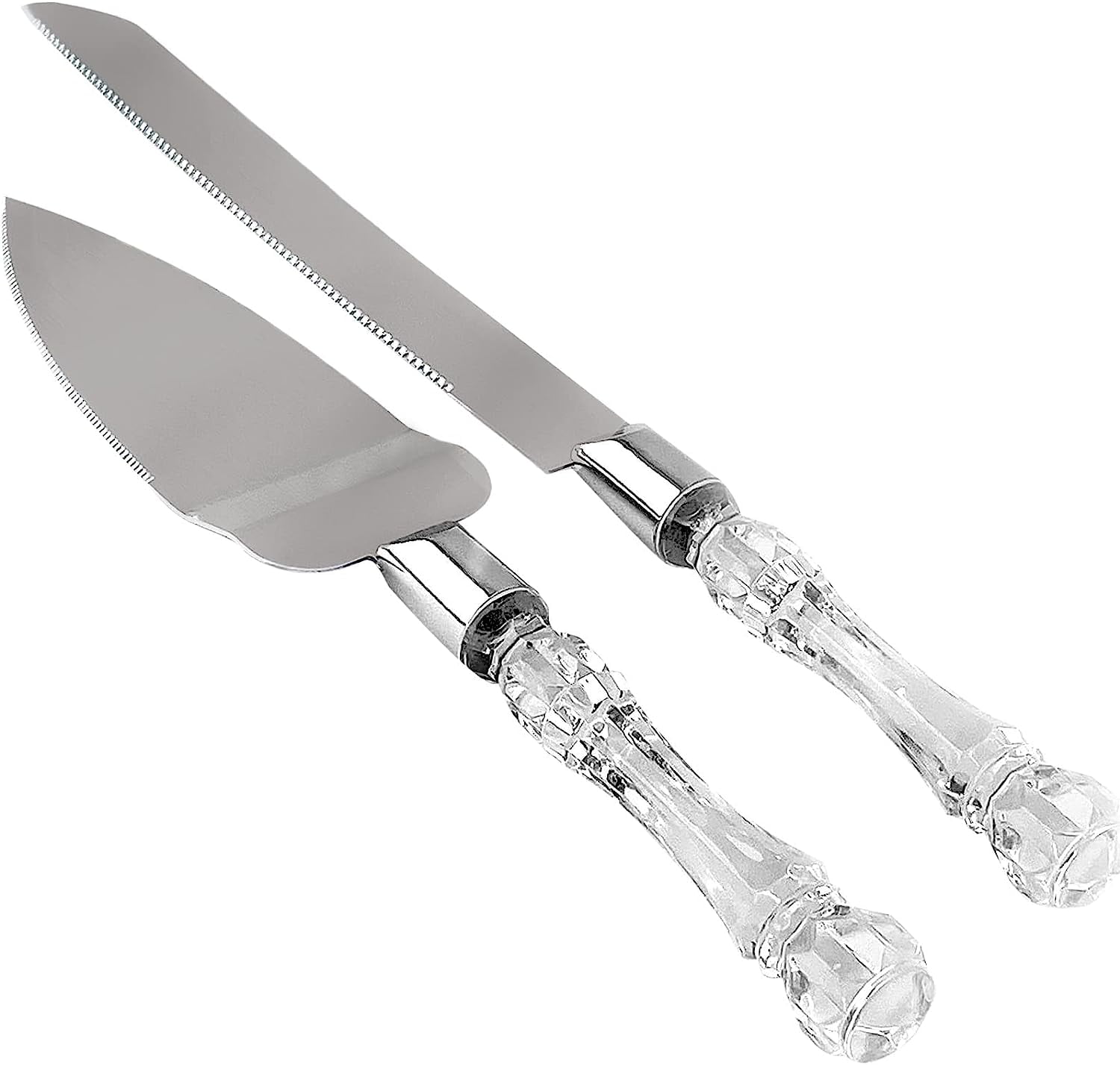 2 Set  Stainless Steel Knife and Server Party Favors With Handle