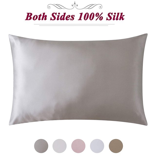 LUSHVIDA 100 Natural Mulberry Silk Pillowcase for Hair and Skin Queen