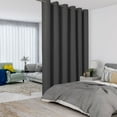 thumbnail image 1 of LUSHVIDA Room Divider Curtains Total Privacy Wall Room Divider Screens Wide Blackout Curtain for Living Room Bedroom Patio Sliding Door, 1 Panel, Dark Grey, 8.3ft Wide x 7ft Tall, 1 of 6