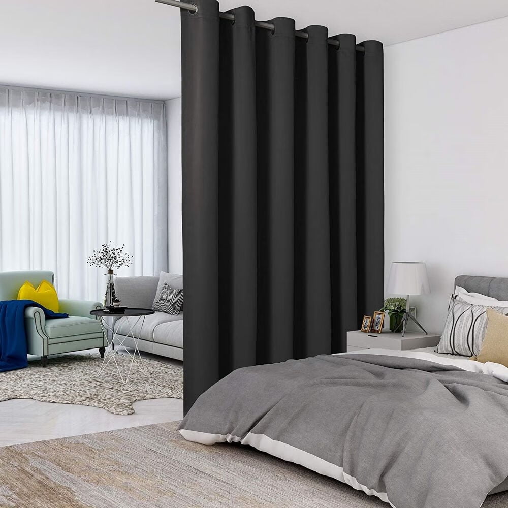 LUSHVIDA Blackout Partition Hanging Fabric, Room Divider Curtain for ...