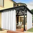 thumbnail image 1 of LUSHVIDA Waterproof Outdoor Curtains for Patio Grommet Privacy Curtains for Porch Gazebo Pergola, 1 Panel, 110x120 inch, White, 1 of 6