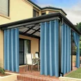 thumbnail image 1 of LUSHVIDA Waterproof Outdoor Curtains for Patio Grommet Privacy Curtains for Porch Gazebo Pergola, 1 Panel, 54x120 inch, Teal, 1 of 6