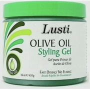 LUSTI OLIVE OIL STYLING GEL FAST DRYING NO FLAKING 16 oz
