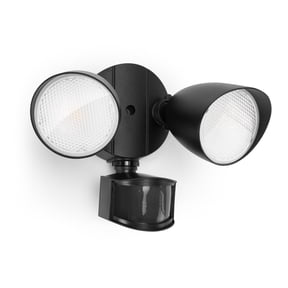 LUTEC 32W 2500LM LED Motion Security Light, Black Waterproof Flood Lights Outdoor Motion Sensor, Dusk to Dawn, 5000K Daylight