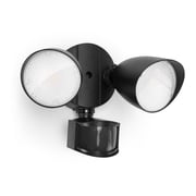 LUTEC 2500LM Outdoor Motion Detector Flood Lights, Black Waterproof LED Wired Security Light, Dusk to Dawn for Garage, Porch, Yard