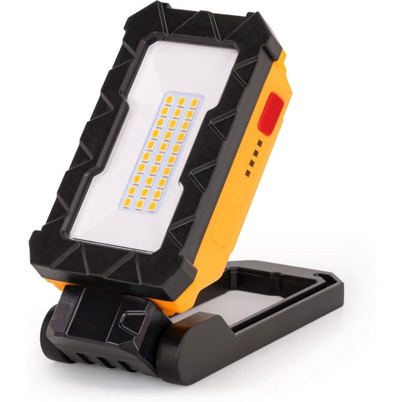 LUTEC Rechargeable Work Light, 1000LM LED Portable Magnetic Light, 4 Modes with 360°Rotate Stand & Hook for Car Repair, Emergency and Camping, Orange