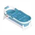 thumbnail image 1 of LUTHBAXE Bathtub for Adult Portable Ice Tub 48 inch Soaking Bathtub for Adult and Children with Lid Blue, 1 of 6