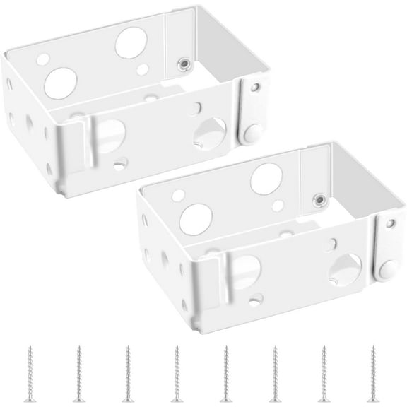 LUU-2 PCS Blind Brackets, 2 Inch Metal Window Blind Brackets, Window Blinds Headrail Bracket with 8 Screw, Box Mounting Bracket for Low Profile Blinds, Blinds Replacement Parts_SAI